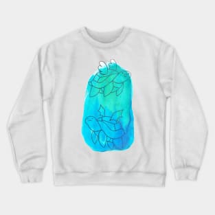 Winged Watercolor Turtles Crewneck Sweatshirt